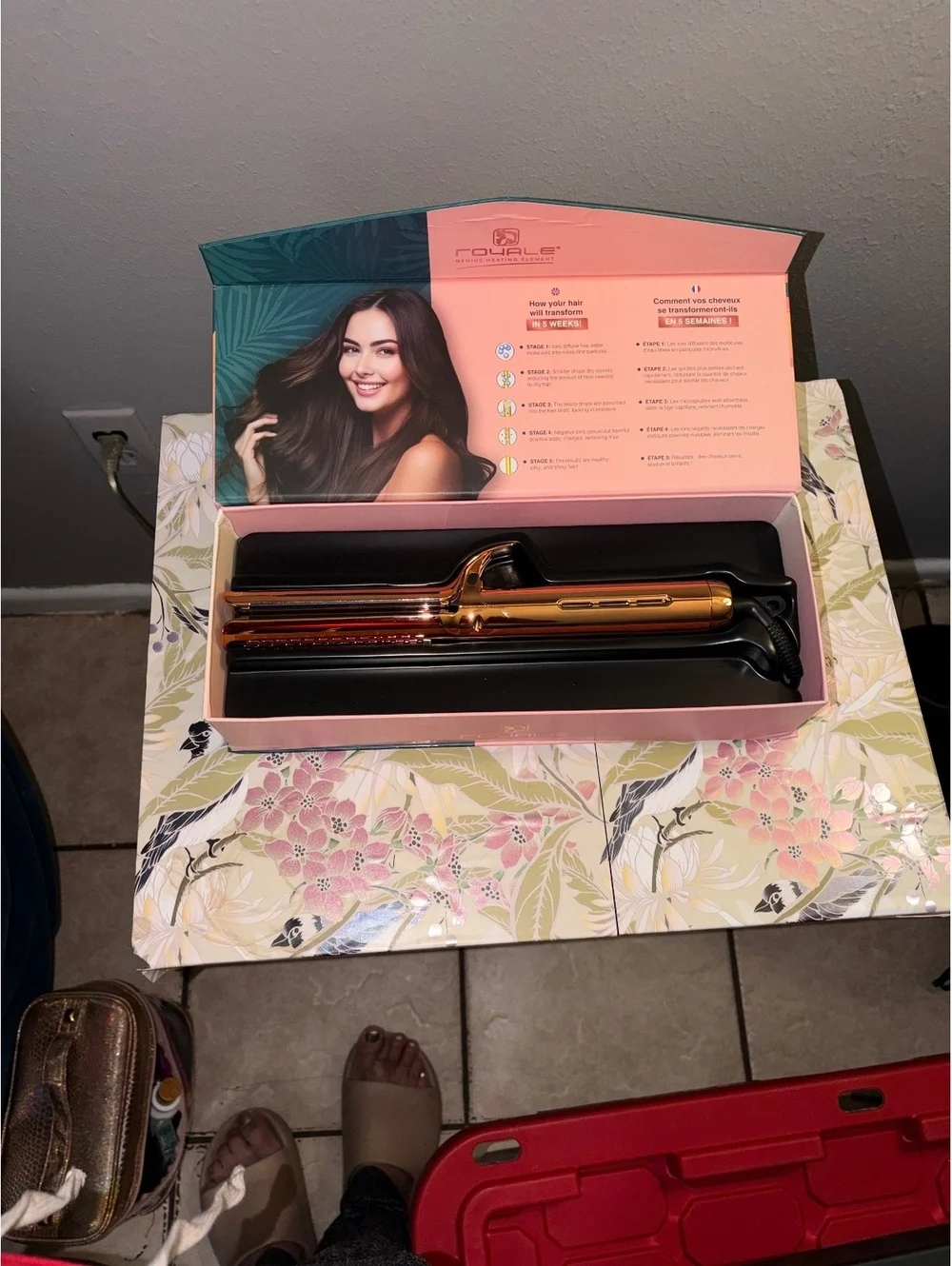 Royale Infra-Titanium Hair Styling Tool - Rose Gold Flat Iron